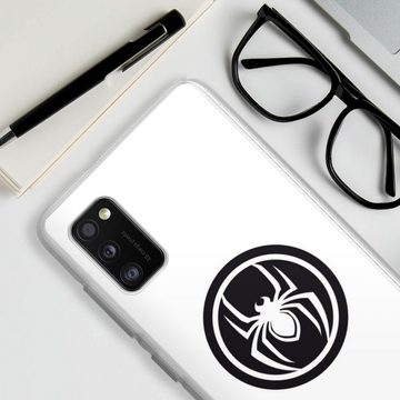 DeinDesign Handyhülle Spider-Man Spider Logo White, Samsung Galaxy A41 Silikon Hülle Bumper Case Handy Schutzhülle