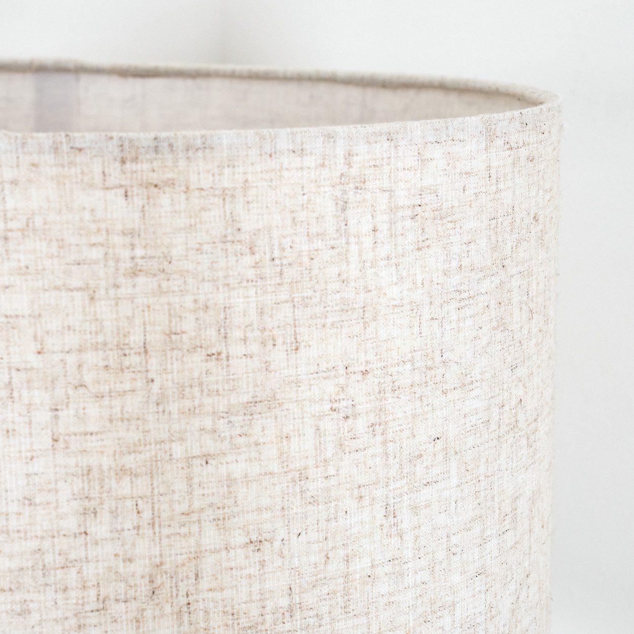 hofstein Stehlampe Stehlampe mit Holzfuß und Schirm aus Stoff, ohne Leuchtmittel, Boho-Style, skandinavisches Design (40 cm), Fußschalter, 1 x E27