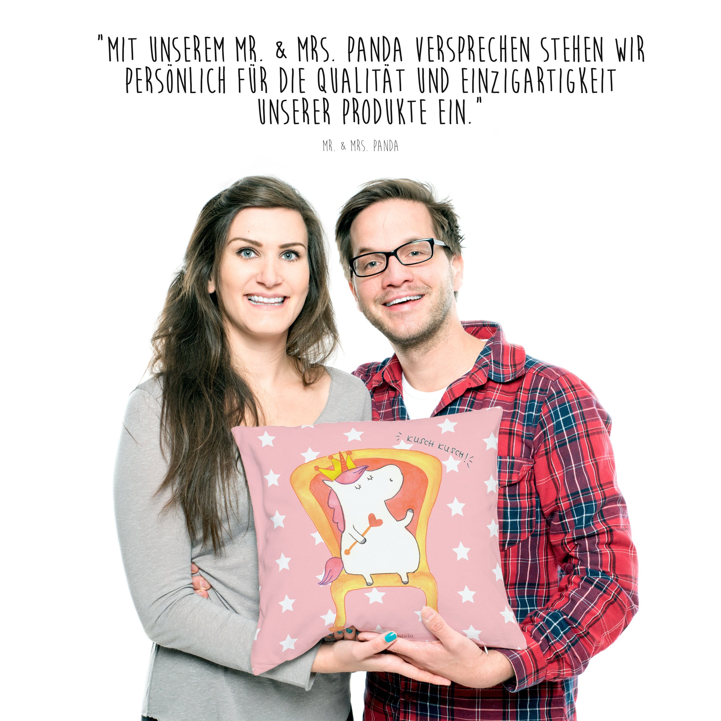 Mr. & Mrs. Panda Monat, Einhörner, - Pastell Rot Prinzessin Dekokissen Unicor Geschenk, Einhorn 