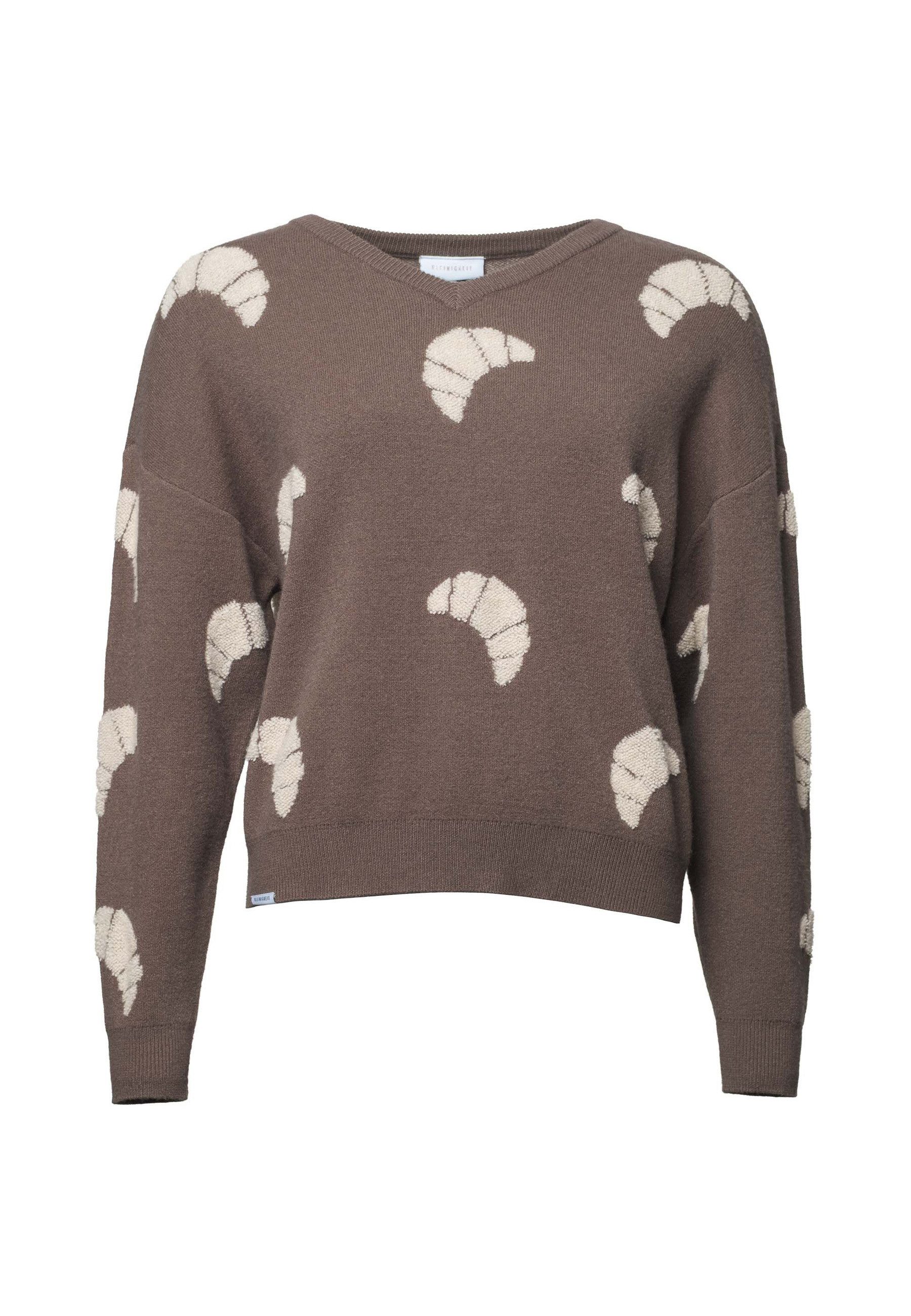 Kleinigkeit V-Ausschnitt-Pullover Kleinigkeit Hörnchen Wollma (1-tlg)