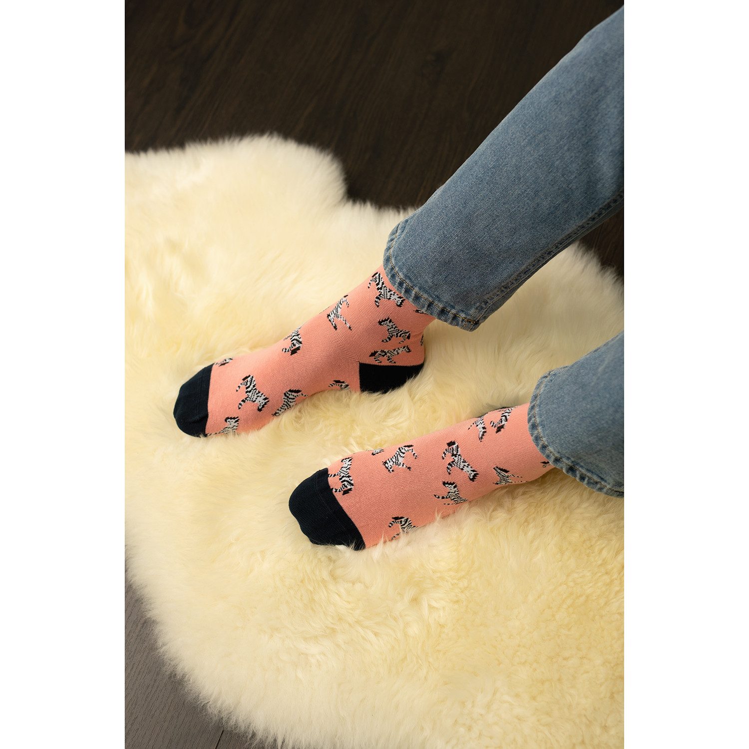 Footstar Basicsocken Damen/Herren Bunte Motiv Socken Funny Baumwollsocken – Bild 4 von 4