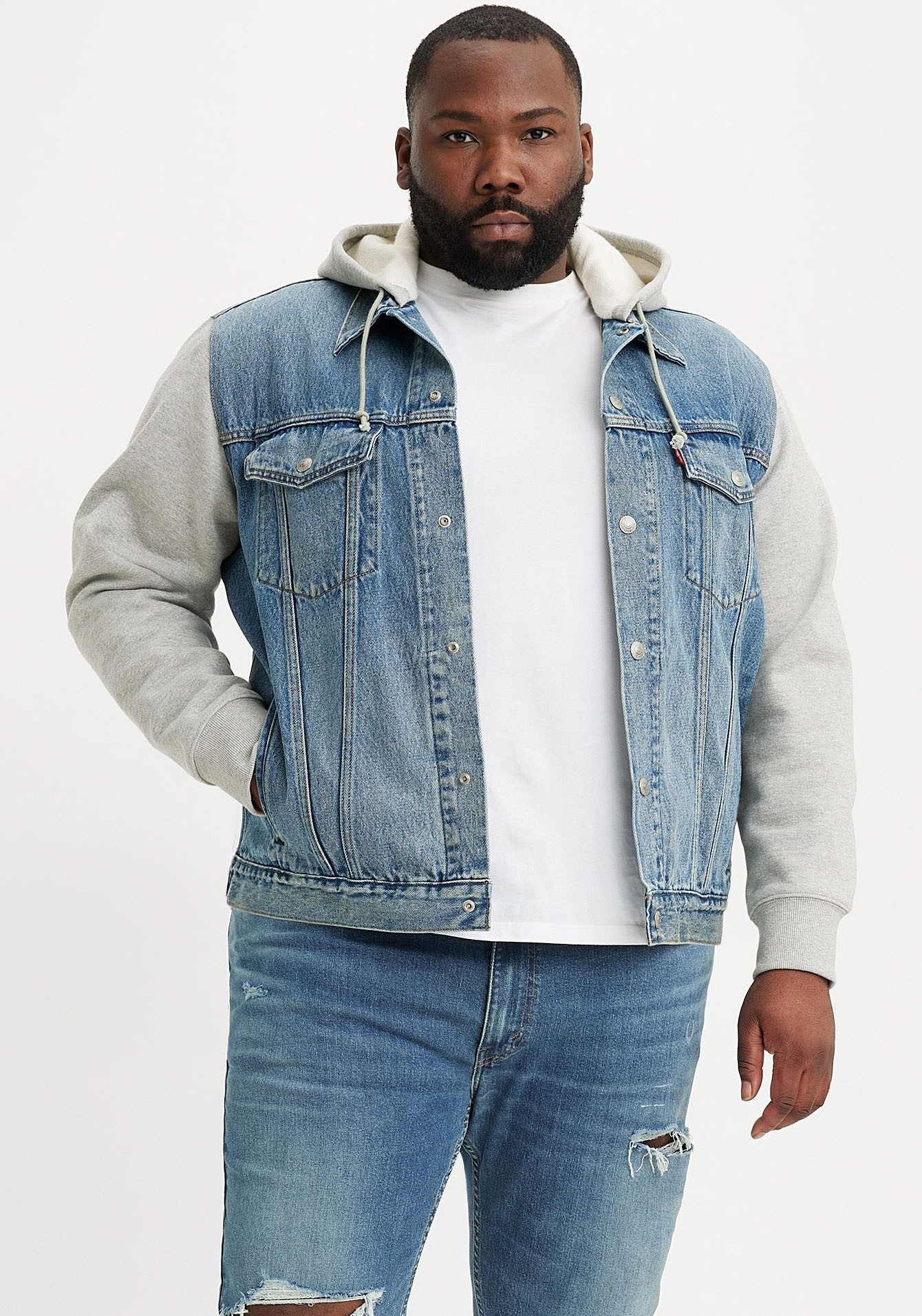 Levi's® Plus Hybridjacke mit Sweat Kapuze und Ärmeln