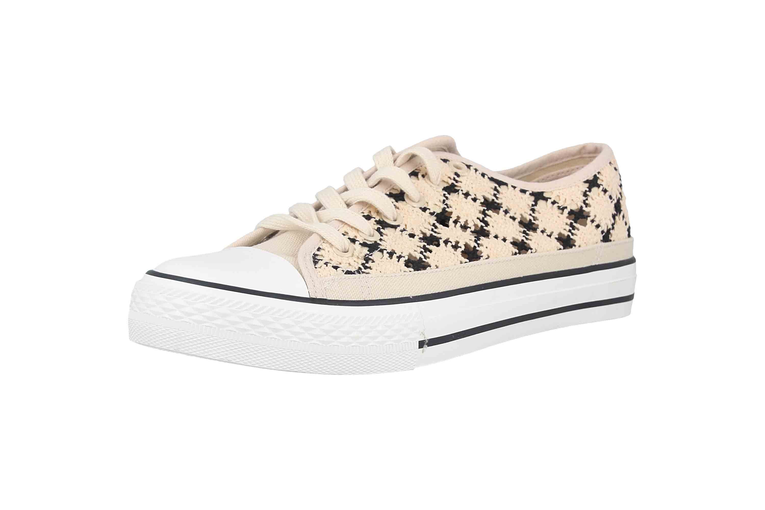 Fitters Footwear 2.876922 Beige Black Sneaker