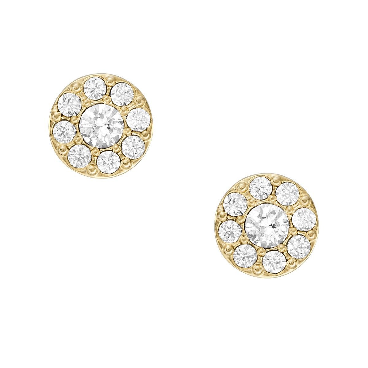 Fossil Paar Серьги-гвоздики JF04375710 Серьги-гвоздики Серьги Damen All Stacked Up Edelstahl Goldfarb