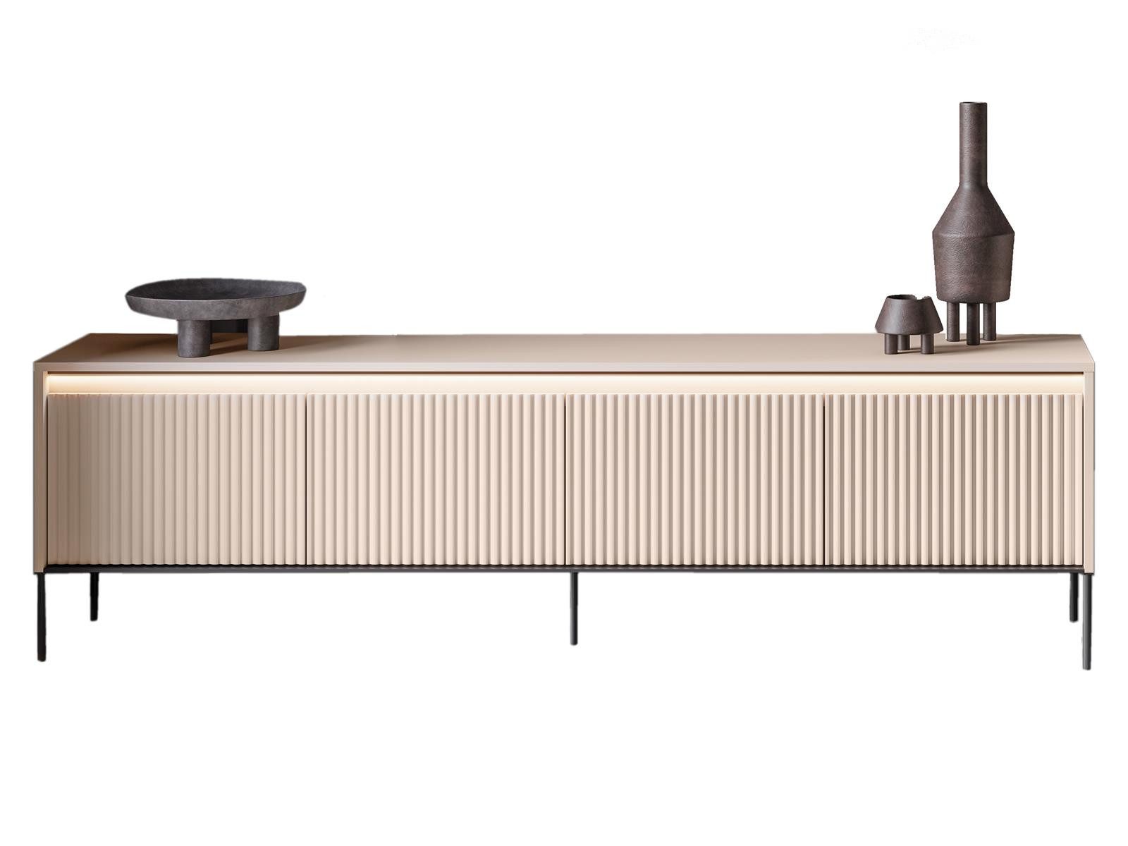 Compleo TV-Schrank FLORE, TV-Tisch, 4 Türen, günstig online kaufen