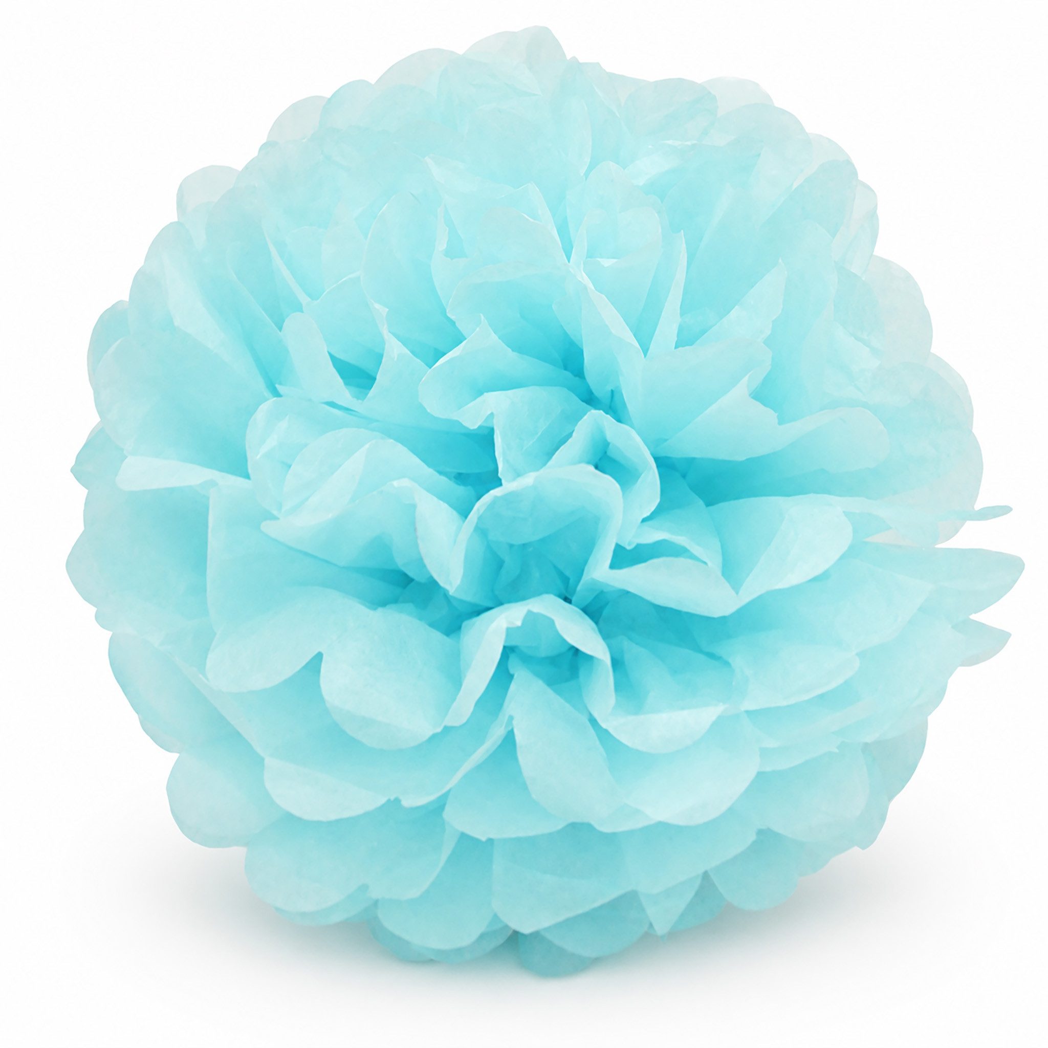 Creativery Pompon, Pompon 20cm Papier 1 Stück Helltürkis / Aquamarin