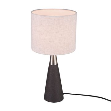 etc-shop Tischleuchte, Leuchtmittel nicht inklusive, Tischleuchte beige Schirm Tischlampe Modern Design Tischleuchte
