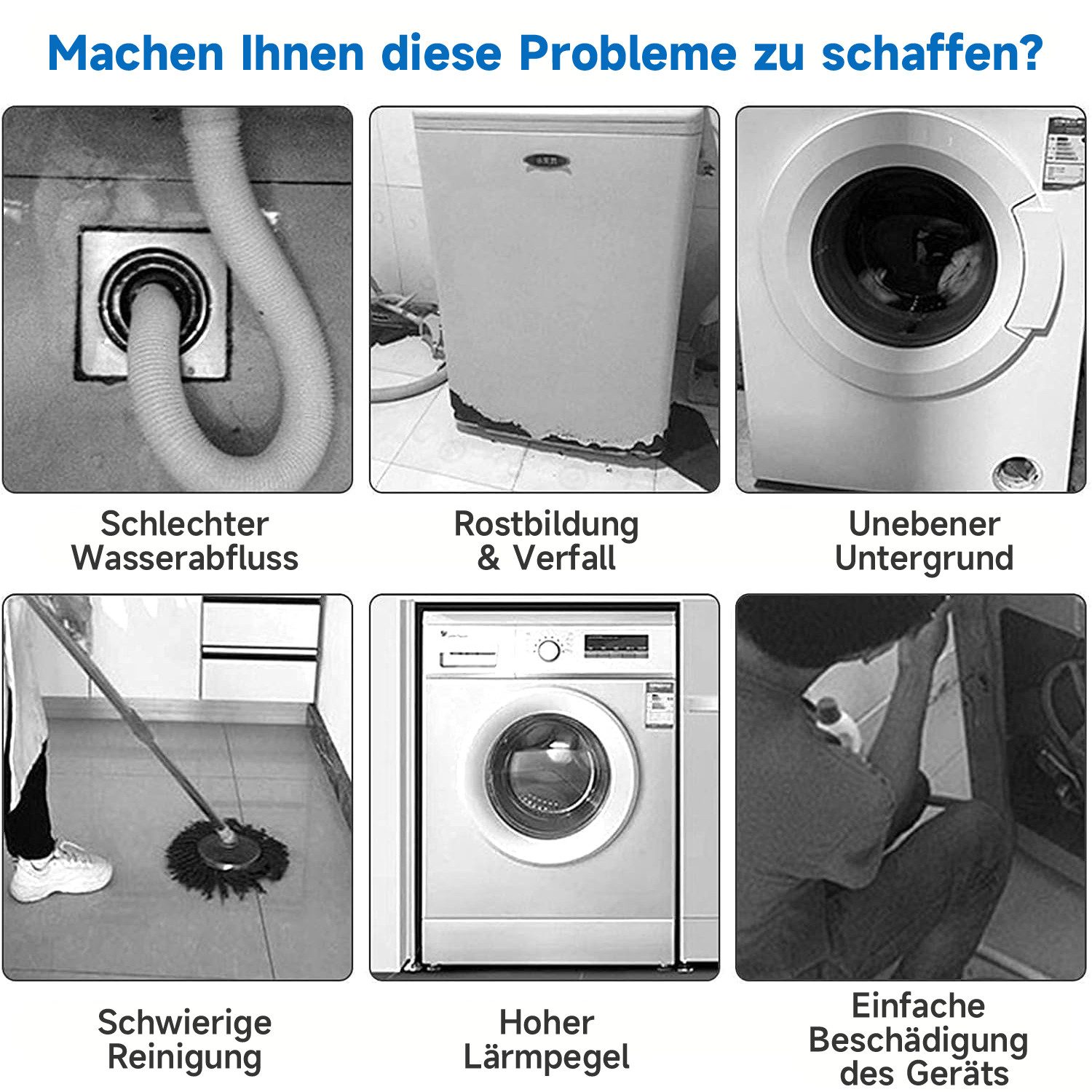 OSTWOLKE Vibrationsdämpfer Waschmaschine Füße Pad Fußpolster Schwingungsdäm günstig online kaufen