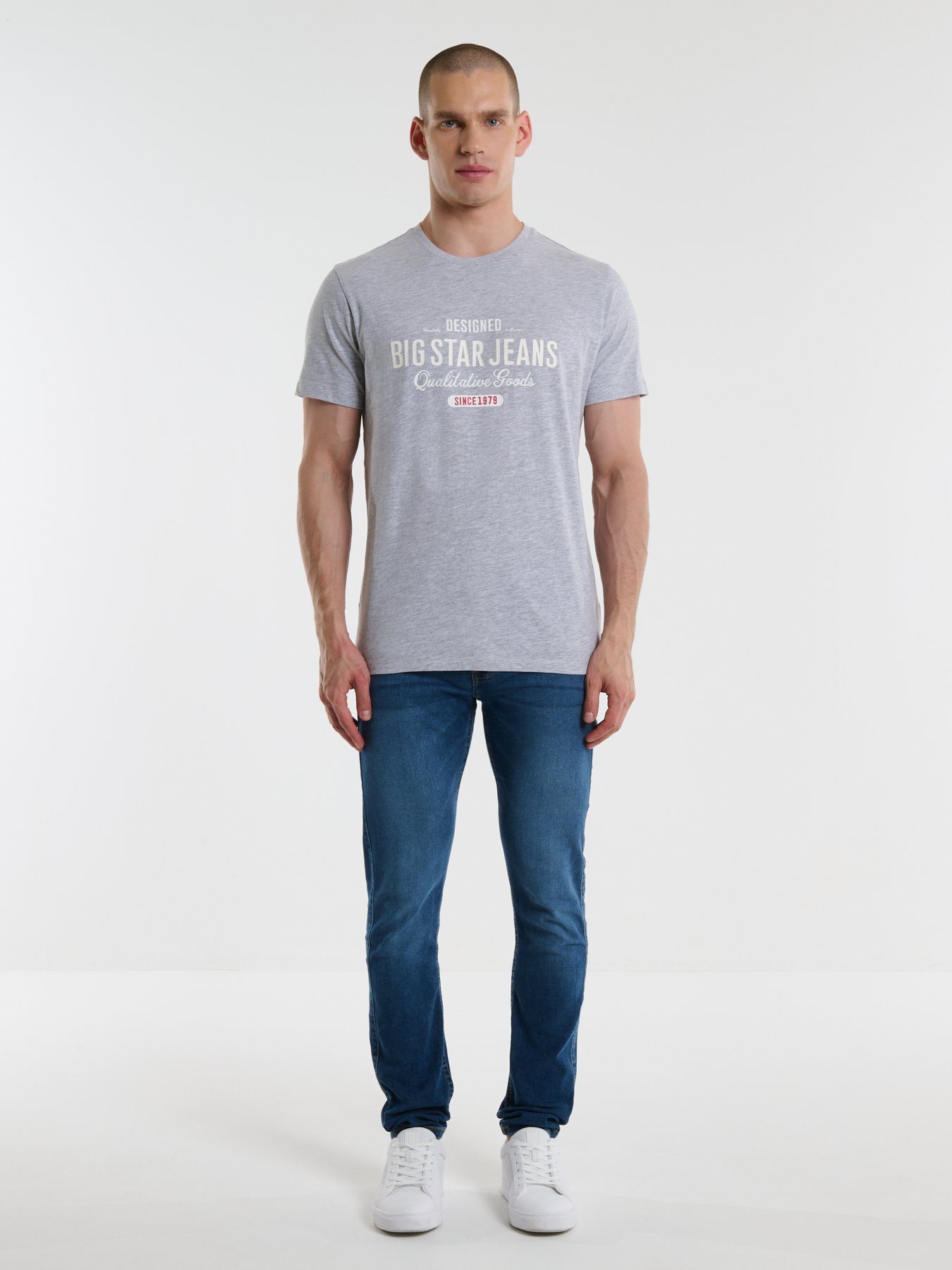 BIG STAR T-Shirt MESSERET grau