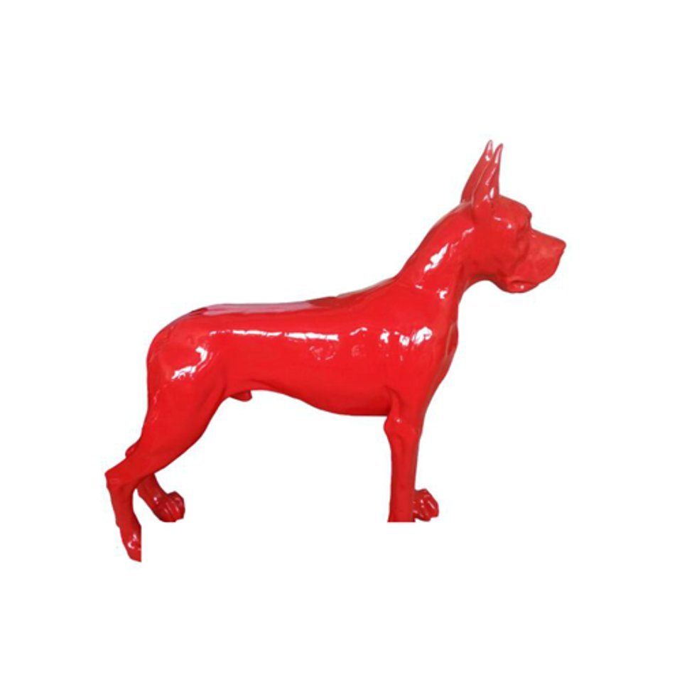 JVmoebel Skulptur Design Figur Hund aus Kunststoff Skulptur Dekoration Deko Statuen Neu 110x125cm