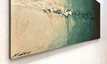 WandbilderXXL Gemälde Into The Depth 180 x 70 cm, Abstraktes Gemälde, handgemaltes Unikat