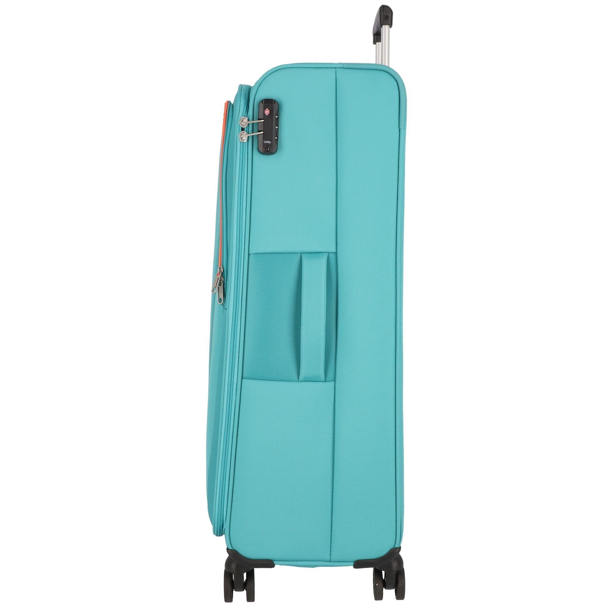 4 Weichgepäck-Trolley Tourister® Sea Polyester American green aqua Rollen, Seeker,