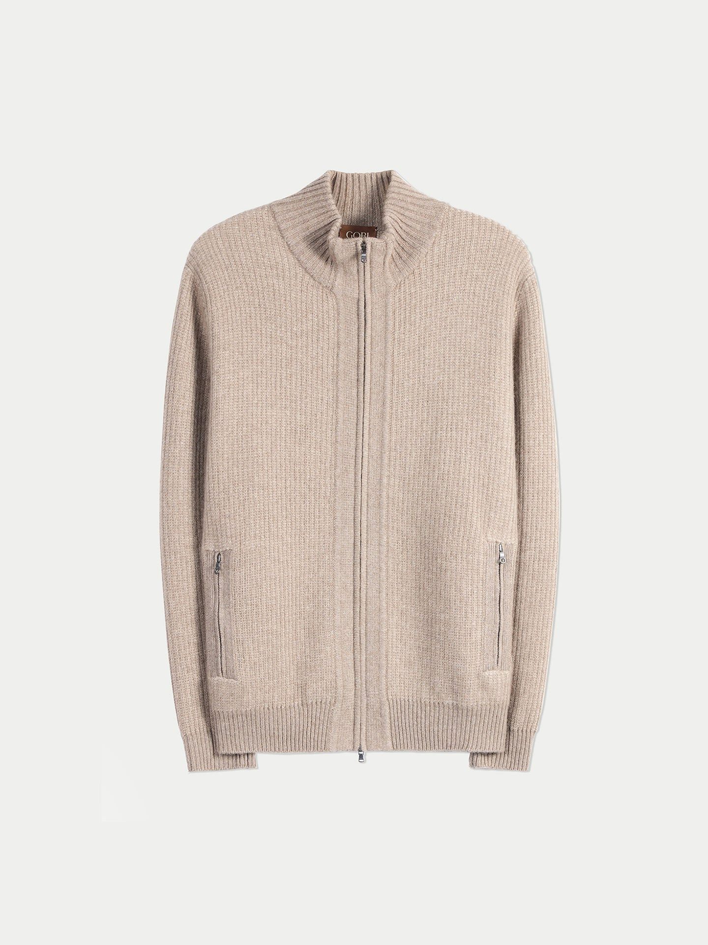 GOBI Cashmere Cardigan Herren Zwei-Toniger Kaschmir-Cardigan