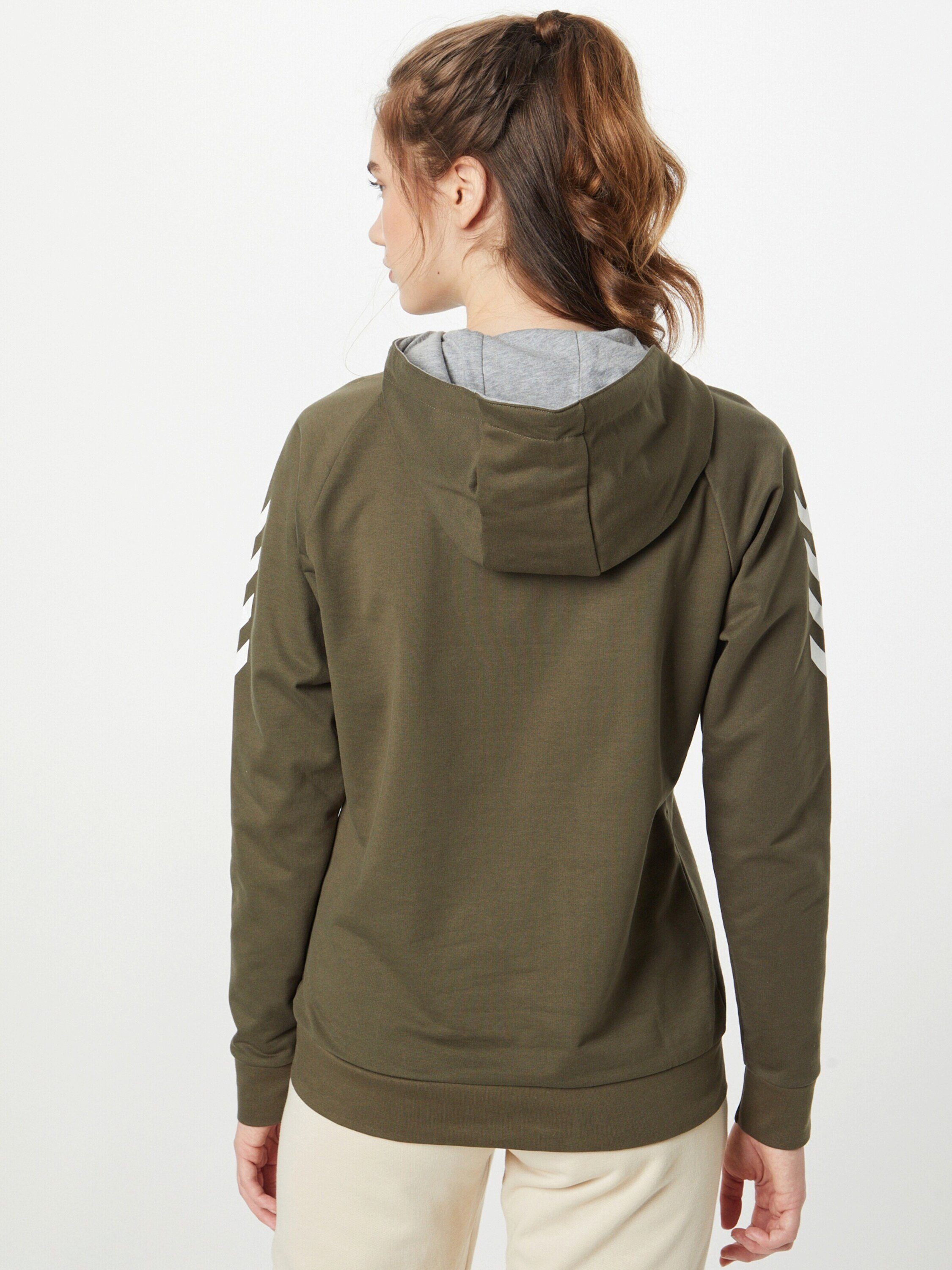 hummel Sweatshirt (1-tlg) Grün Details Plain/ohne