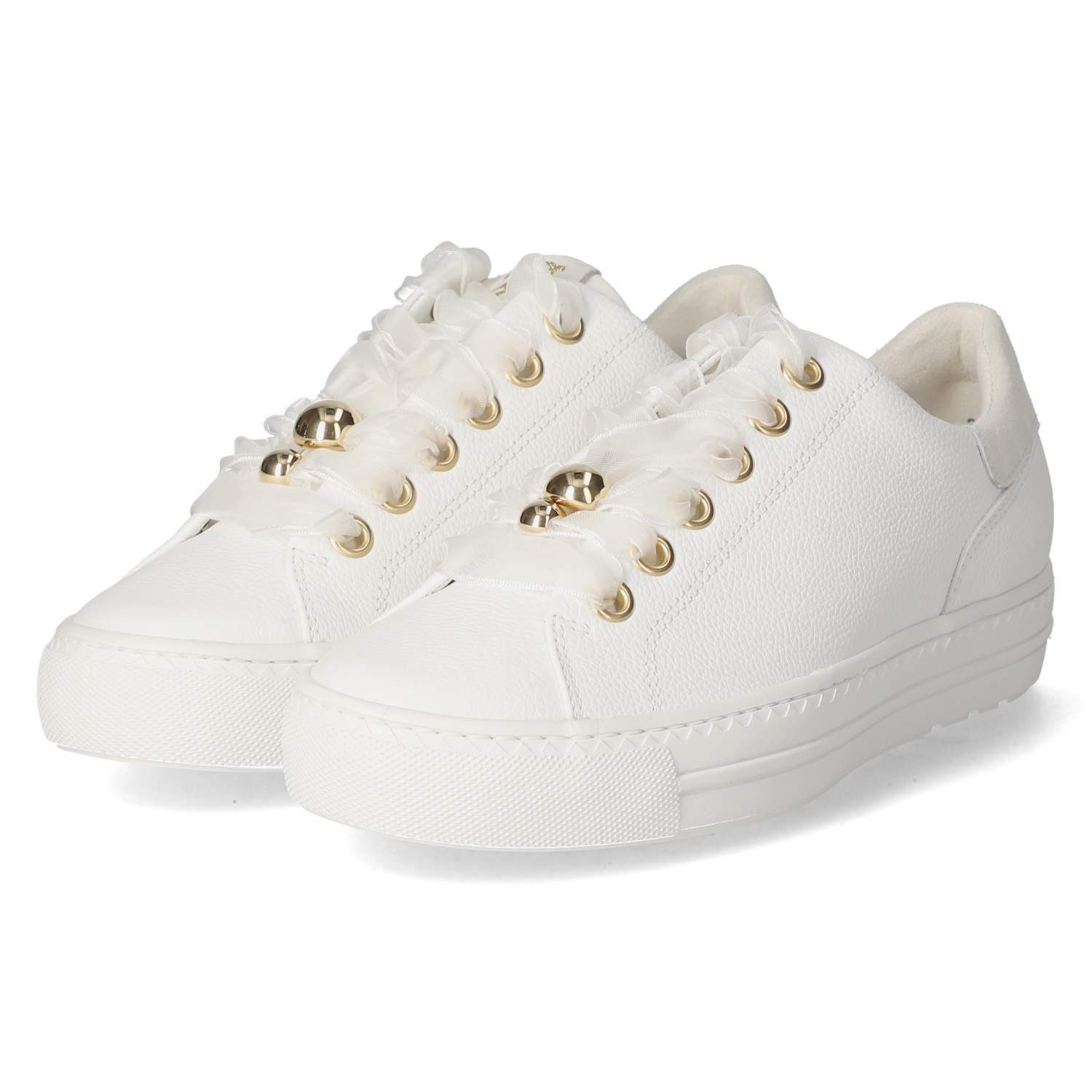 Paul Green Paul Green 5546-019 Damen Leder & Textil white Schnürschuh