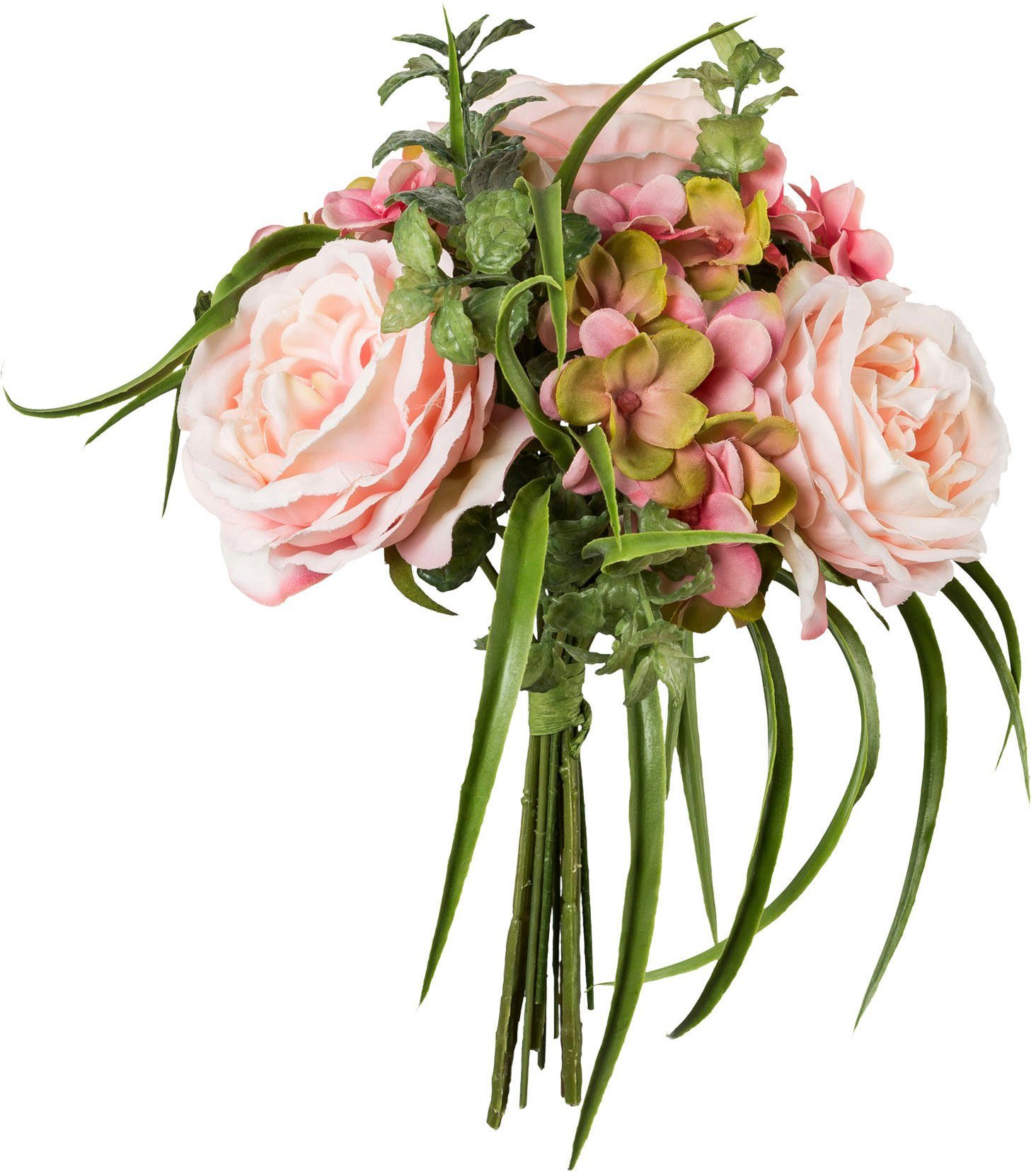 Kunstpflanze »Bouquet aus Rosen und Hortensien«, Creativ green, Höhe 29 cm-Otto