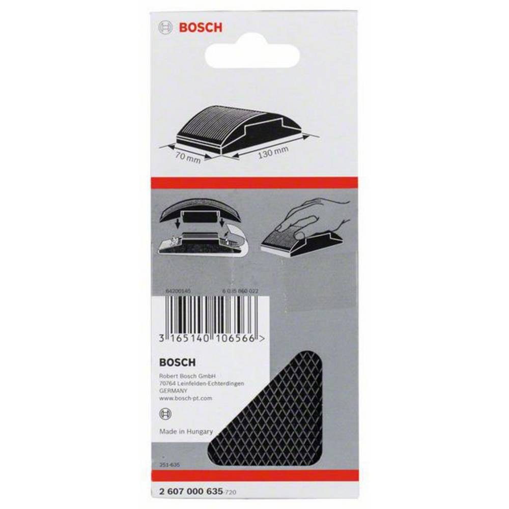 Thumbnail - BOSCH Schleifaufsatz Handschleifklotz, 70 x 130 mm, Gummi