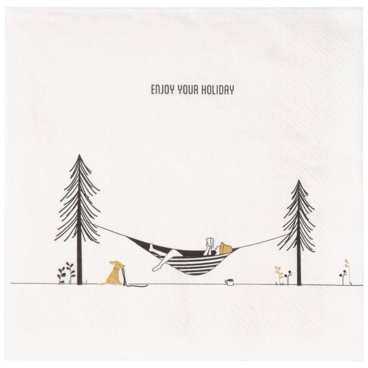 Räder Papierserviette Design Serviette Enjoy Your Holiday (20-teilig)