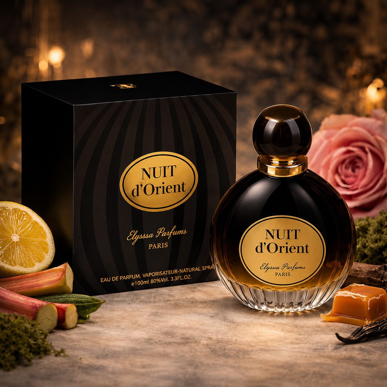 Elysees Fashion Paris Eau de Parfum Nuit D’Orient Damenduft Orientalisch, Süß, aus Paris 100 ml, Hergestellt in Paris, Langanhaltend, Rosig, Cremig, Sinnlich
