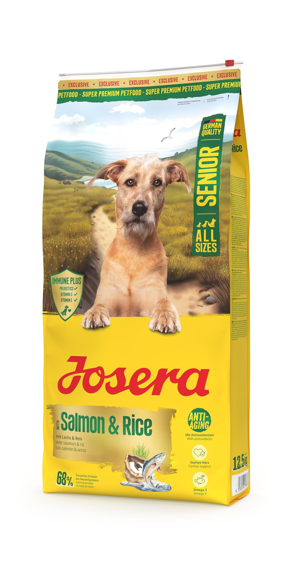 Josera Senior Lachs & Reis 12,5kg, Trockenfutter für: Hunde, Senior All Size, für ältere Hunde aller Rassen