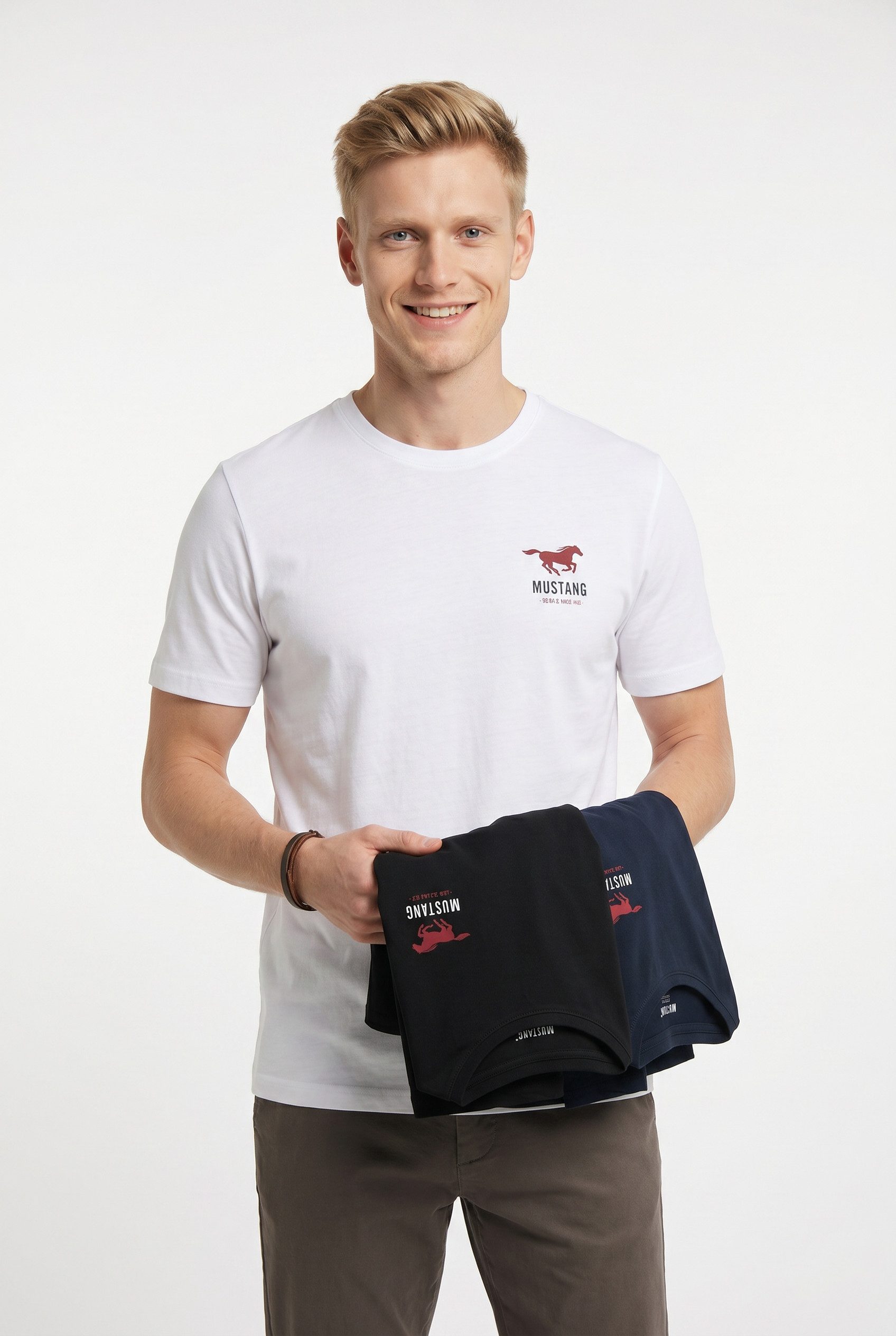 MUSTANG T-Shirt MUAlex 3-Pack (Packung, 3-tlg) auch ideal zum Unterziehen