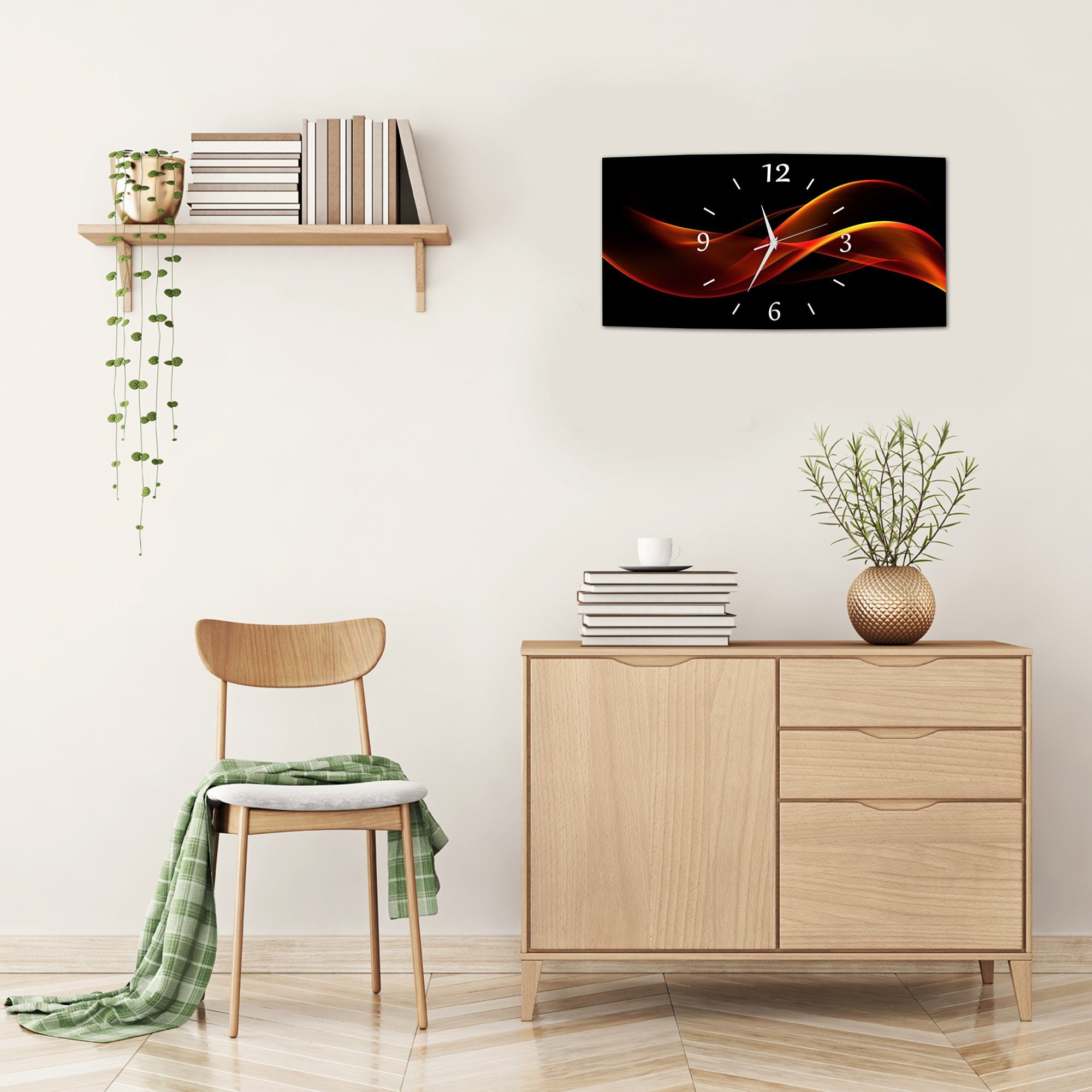 Bilder-Manufaktur Wanduhr BM-9591-1 (BM, Funkuhr oder Quarzuhr, kein Ticken, lautlos, geräuschlos, gross)