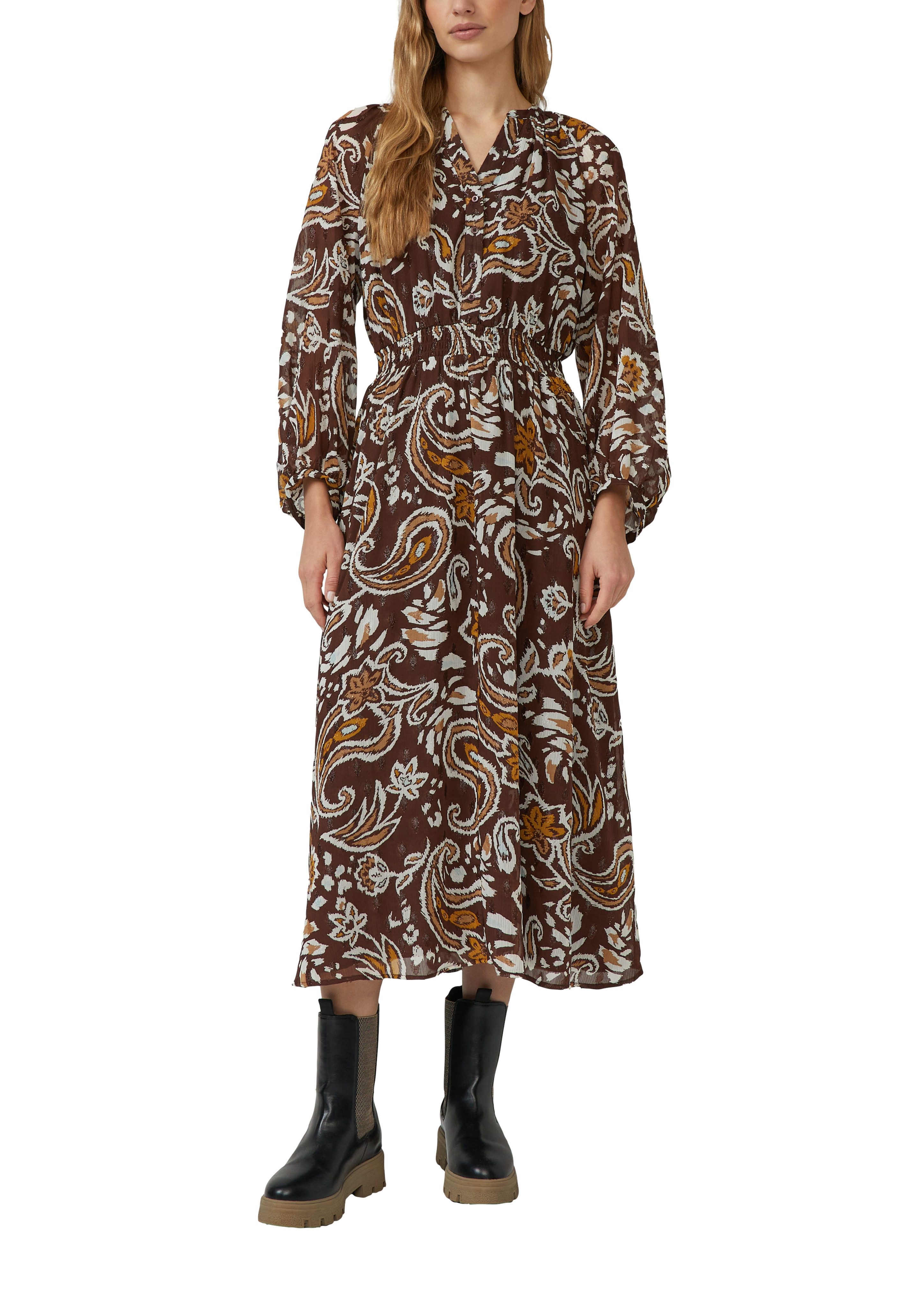 s.Oliver Chiffonkleid mit Effektgarn im Relaxed Fit günstig online kaufen