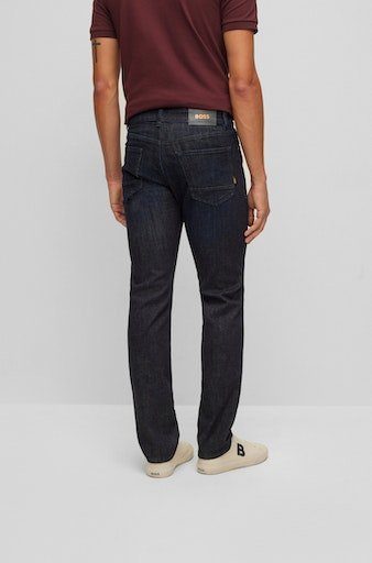 BOSS ORANGE Regular-fit-Jeans BC-L-P Leder-Badge mit Maine