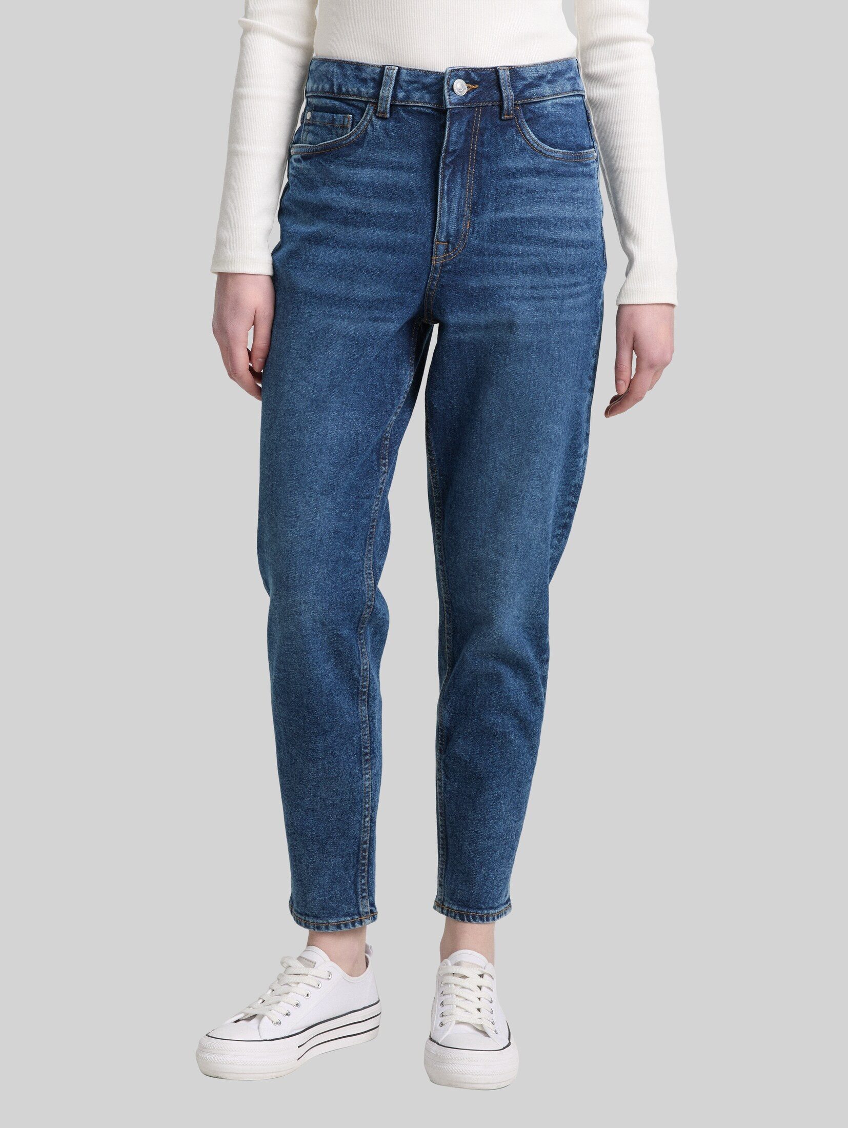 TOM TAILOR Denim Ankle-Jeans Jeanshosen TTLINLEY MOM High Waist Ankle Jeans