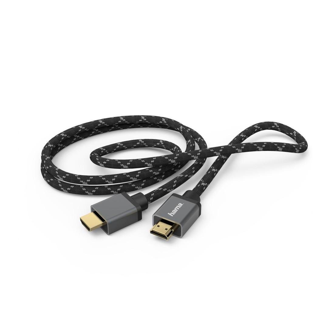 Hama Ultra High Speed HDMI™-Kabel Stecker-Stecker 8K Metall HDMI™-Kabel 1m HDMI-Kabel, HDMI, (100 cm)