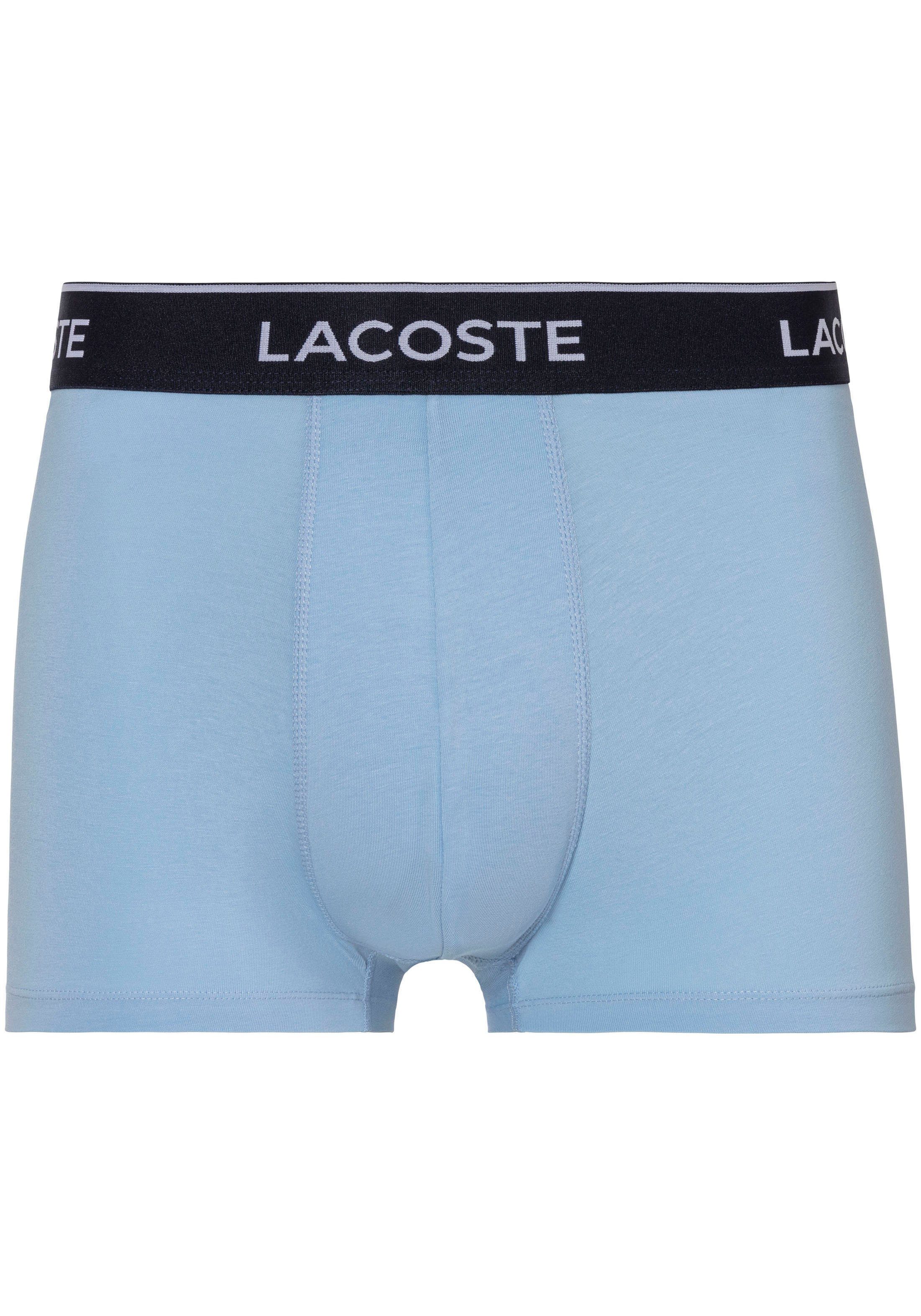 Lacoste Trunk eng grau-blau-hb Premium atmungsaktivem 3-St., 3er-Pack) (Packung, aus Boxershorts Material Herren Lacoste