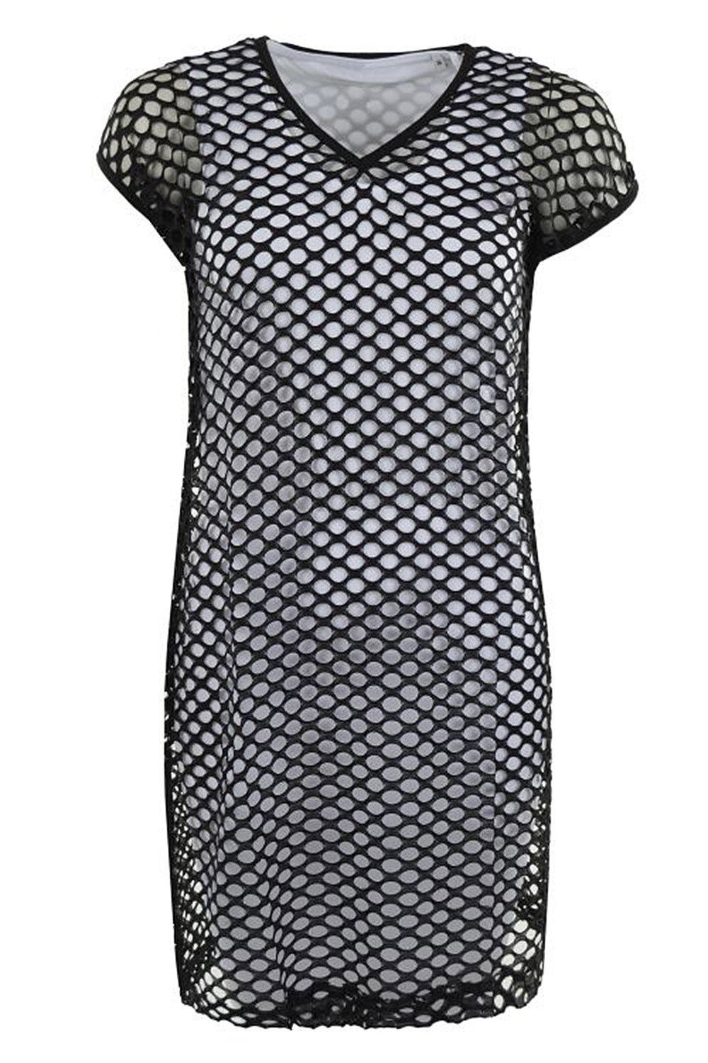 BITOYO Strandkleid - Sexuelles Netzkleid Mit Hohem Schlitz