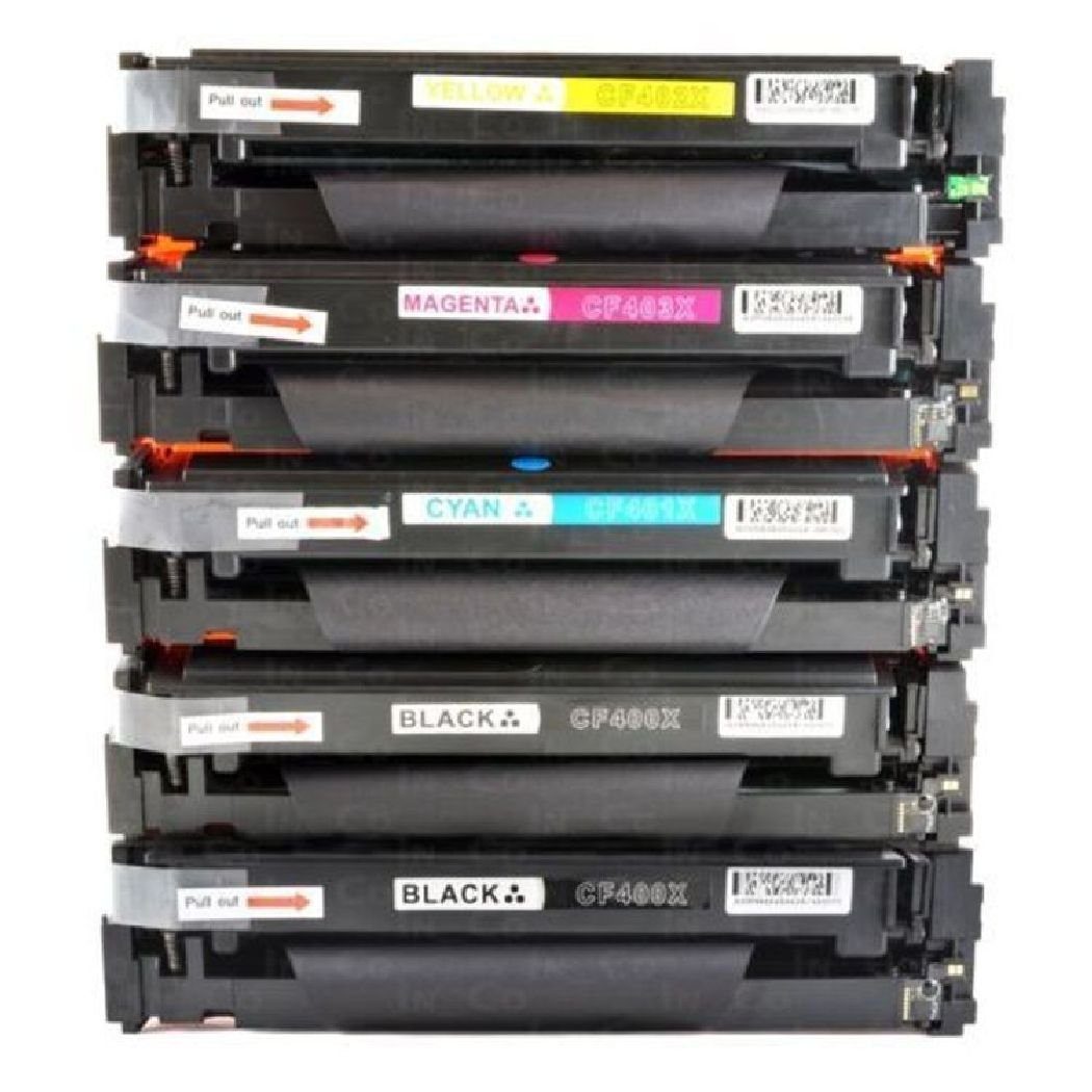 Inbusco Tonerpatrone 5x Toner für HP Color LaserJet Pro M 252 DW / M 252 N / M 252 MF ..., SET HP CF400-403X