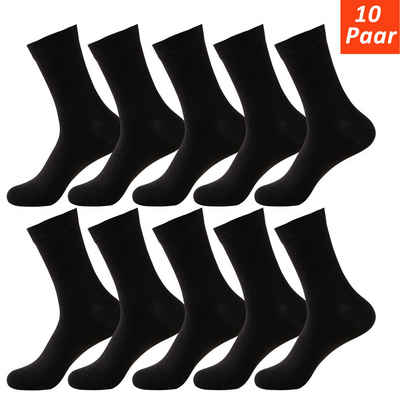 TAN.TOMI Businesssocken 10 Paar Socken Herren Schwarz Baumwolle Business Socken (10-Paar) Herrensocken Sport Socks Atmungsaktive