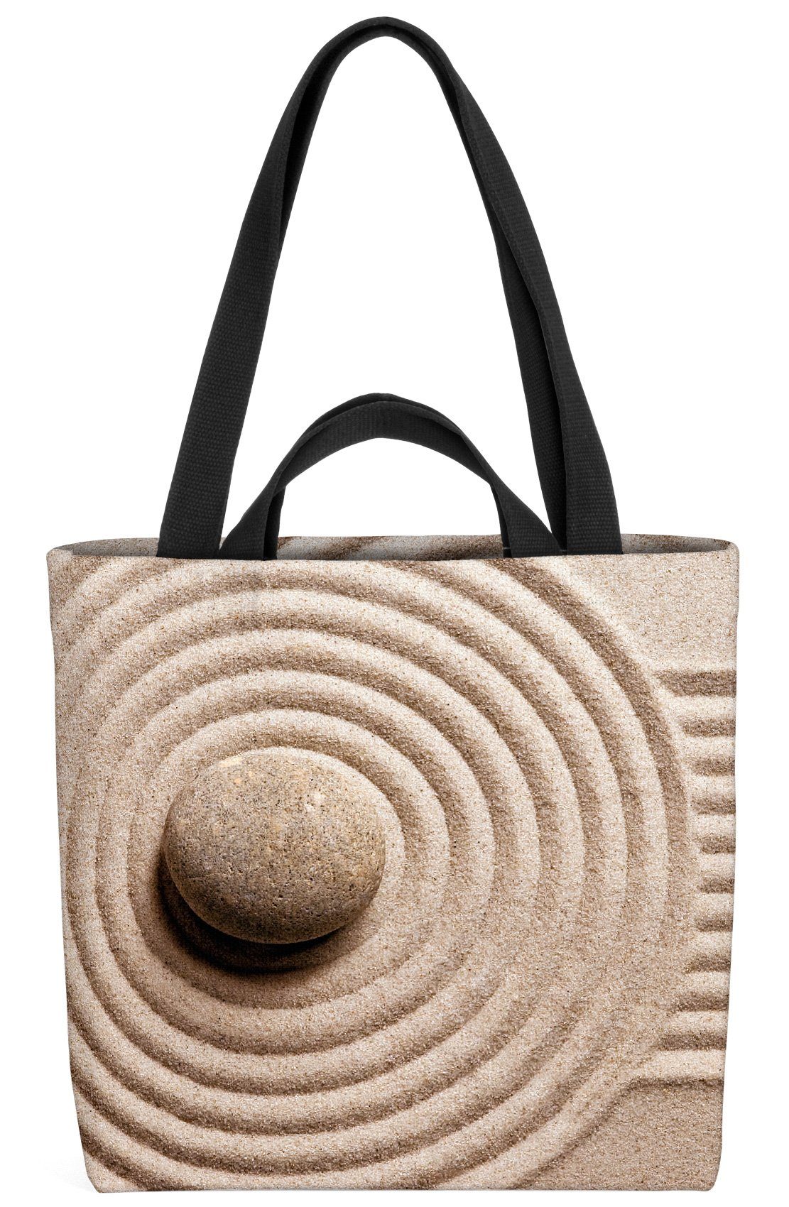 VOID Henkeltasche (1-tlg), Zen Garten Asien Sand Zen Garten Asien Sand Spa Wellness Orchideen Lo