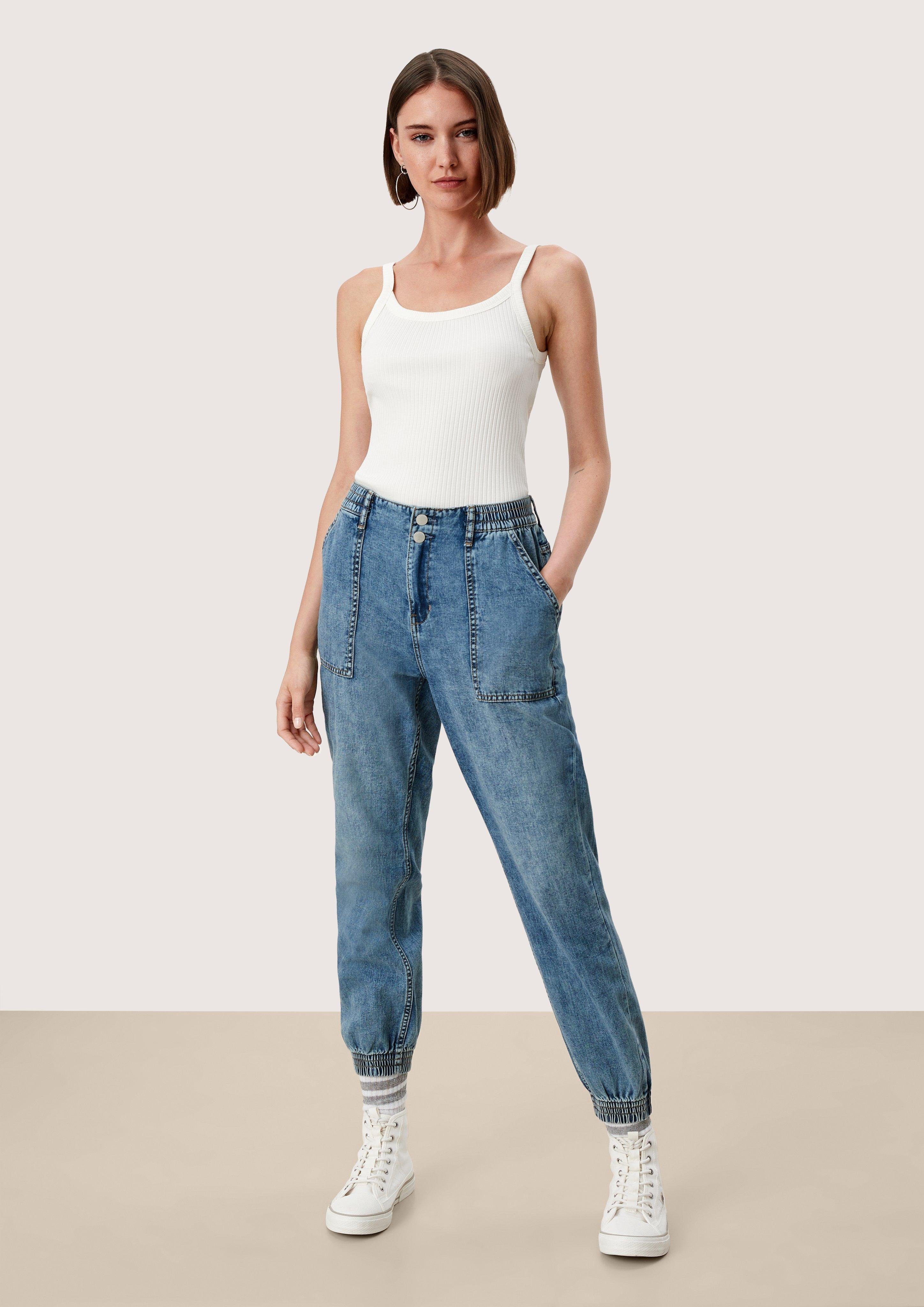 Q/S by s.Oliver 7/8-Hose Jeans / Relaxed Fit / Mid Rise / Tapered Leg  Waschung