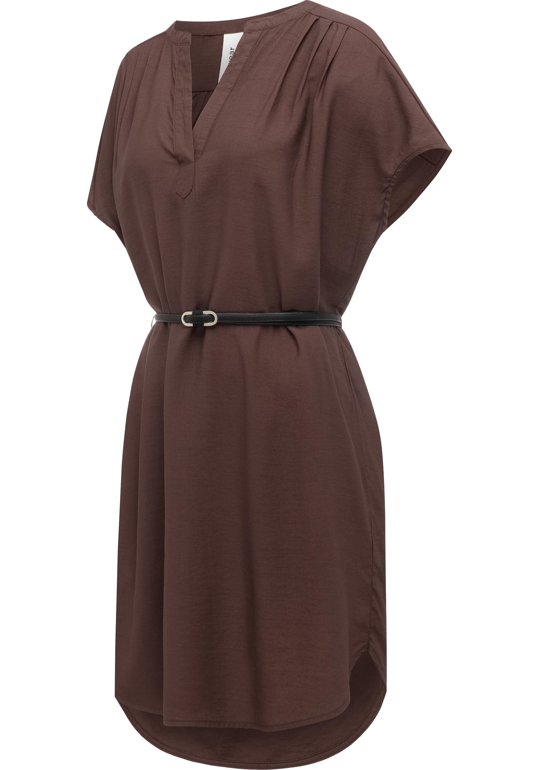 Ragwear Minikleid Klarisa Lockeres Oversize Sommerkleid mit Gürtel