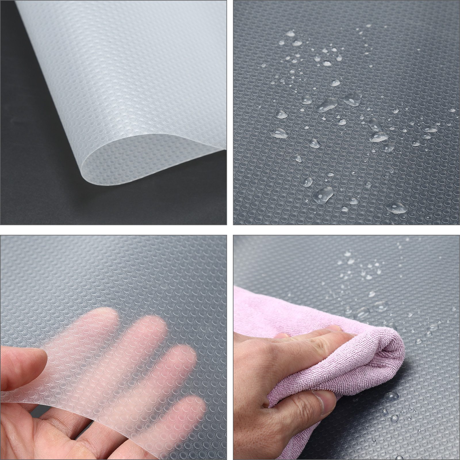 Clanmacy Schubladenmatte 2pcs Schubladen Anti Rutsch Matte Antirutschmatte zuschneidbar 500cm – Bild 4 von 5