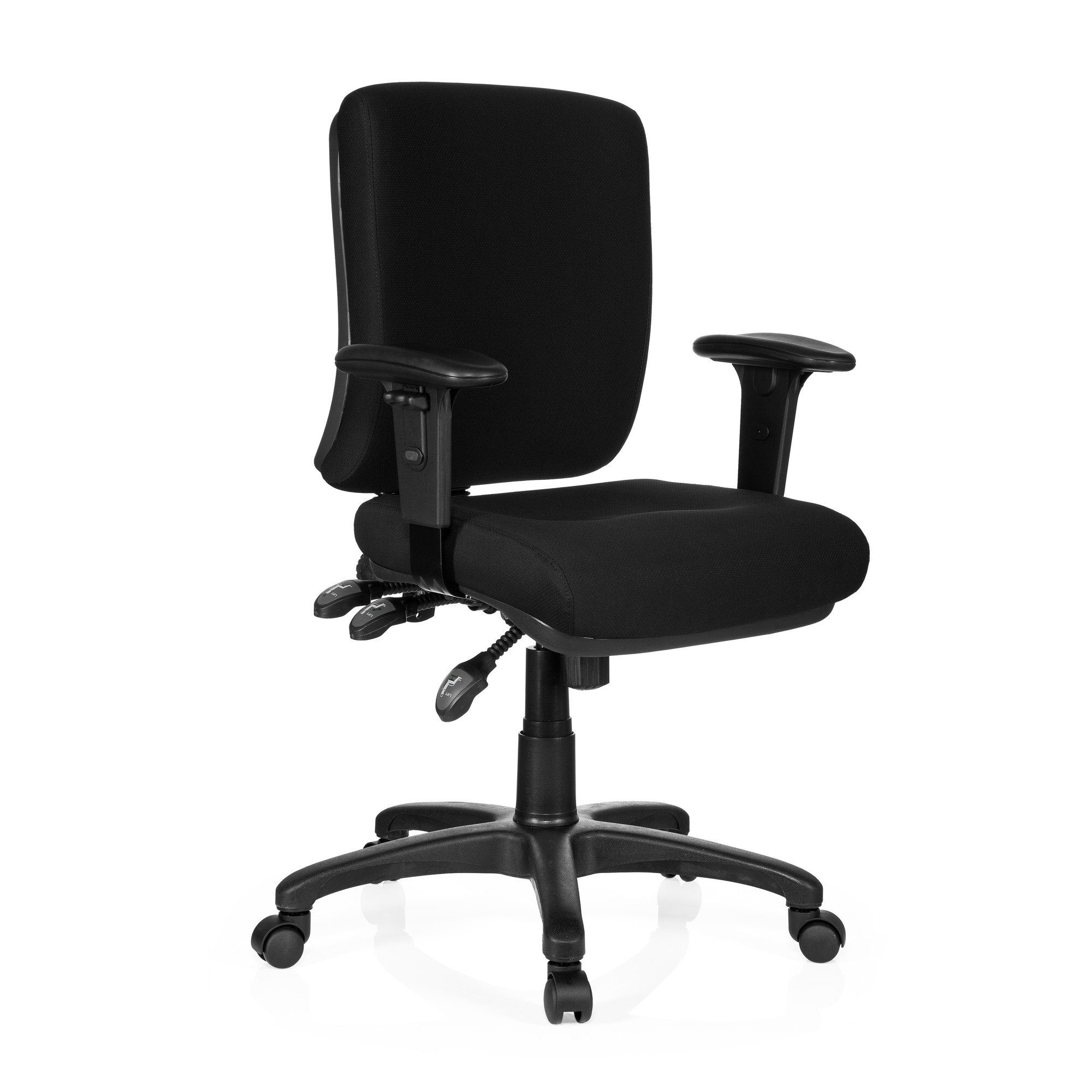 Schreibtischstuhl Bürostuhl Drehstuhl Stoff ZENIT hjh St), BASE OFFICE Profi (1 ergonomisch Schwarz