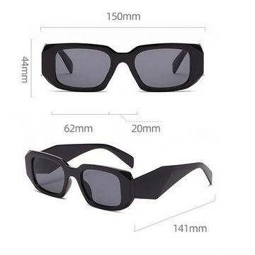 Daisred Sonnenbrille DamenTrendy Retro Vintage UV400- Square Frame Brillen & Zubehör Sonnenschutz