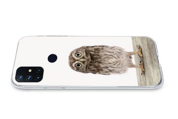 MuchoWow Handyhülle Eule - Braun - Eulenküken - Kinder - Jungen - Mädchen, Phone Case, Handyhülle OnePlus Nord N10 5G, Silikon, Schutzhülle