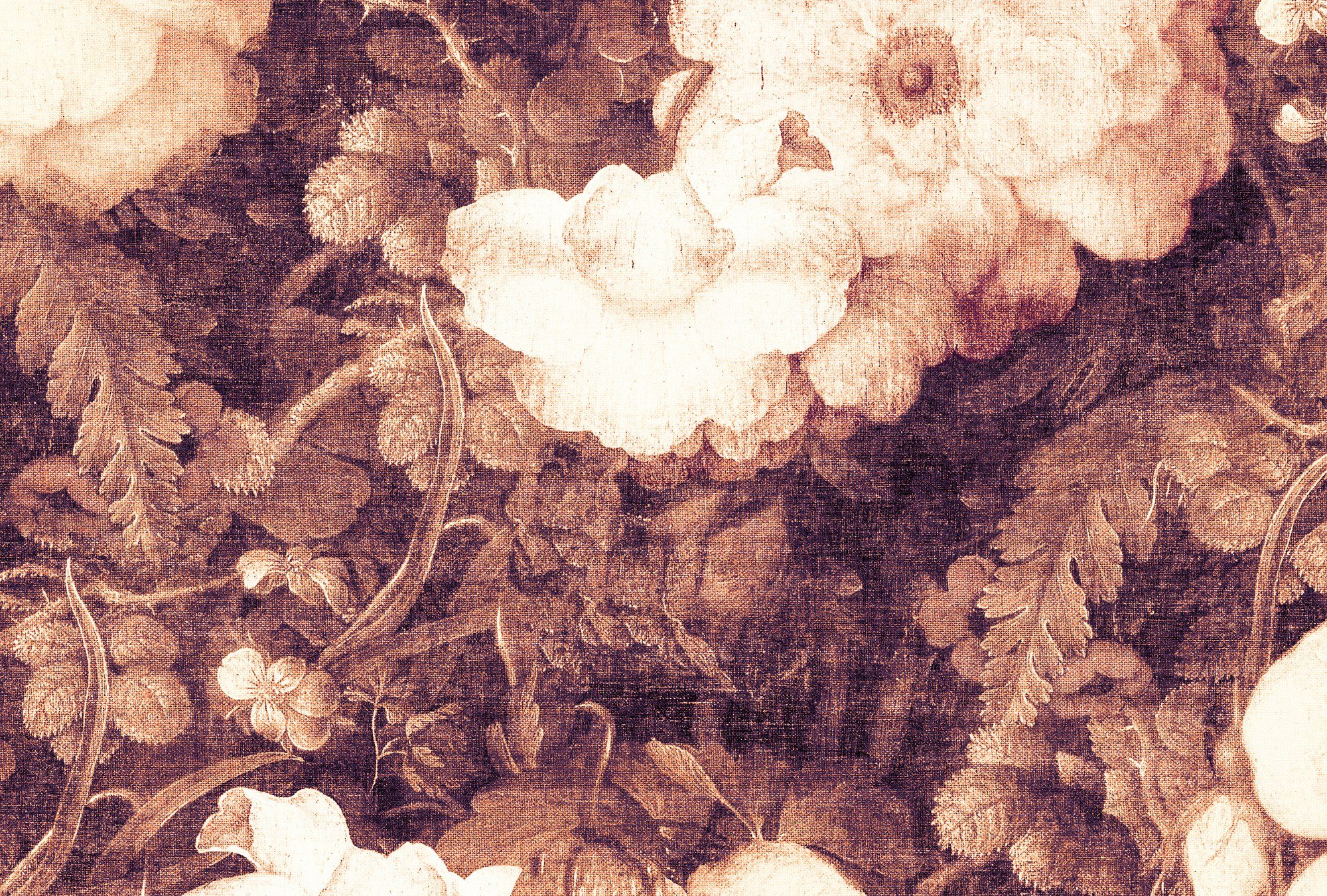 Fototapete hellbraun/creme/weiß Blossom 2, Decke Schräge, glatt, floral, Atelier Wand, Vlies, Paper (4 Architects Art 47 St),