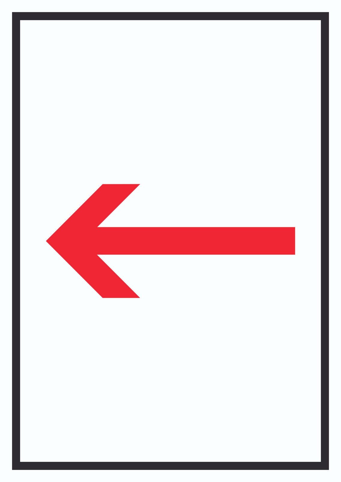 Hinweisschild Richtungspfeil links Schild hochkant rot weiss schwarz Pfeil
