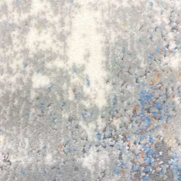 Teppich Wohnzimmerteppich – abstraktes Muster – mehrfarbig grau blau, TeppichHome24, rechteckig