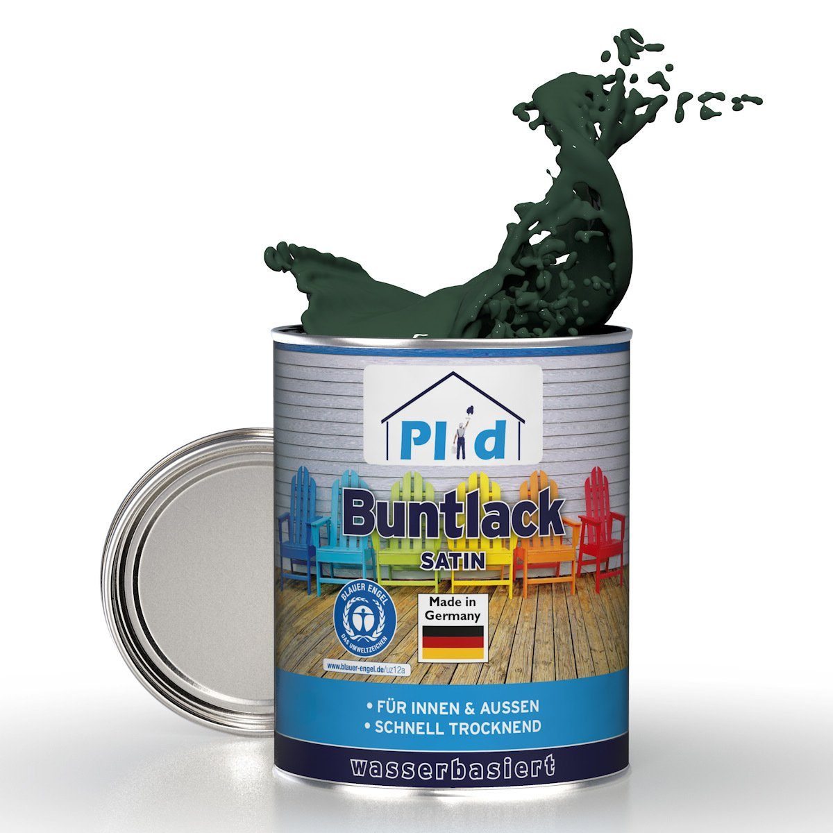 plid Acryl-Buntlack Buntlack Holzfarbe Türenlack Möbellack Acryllack Möbelfarbe Holzfarbe