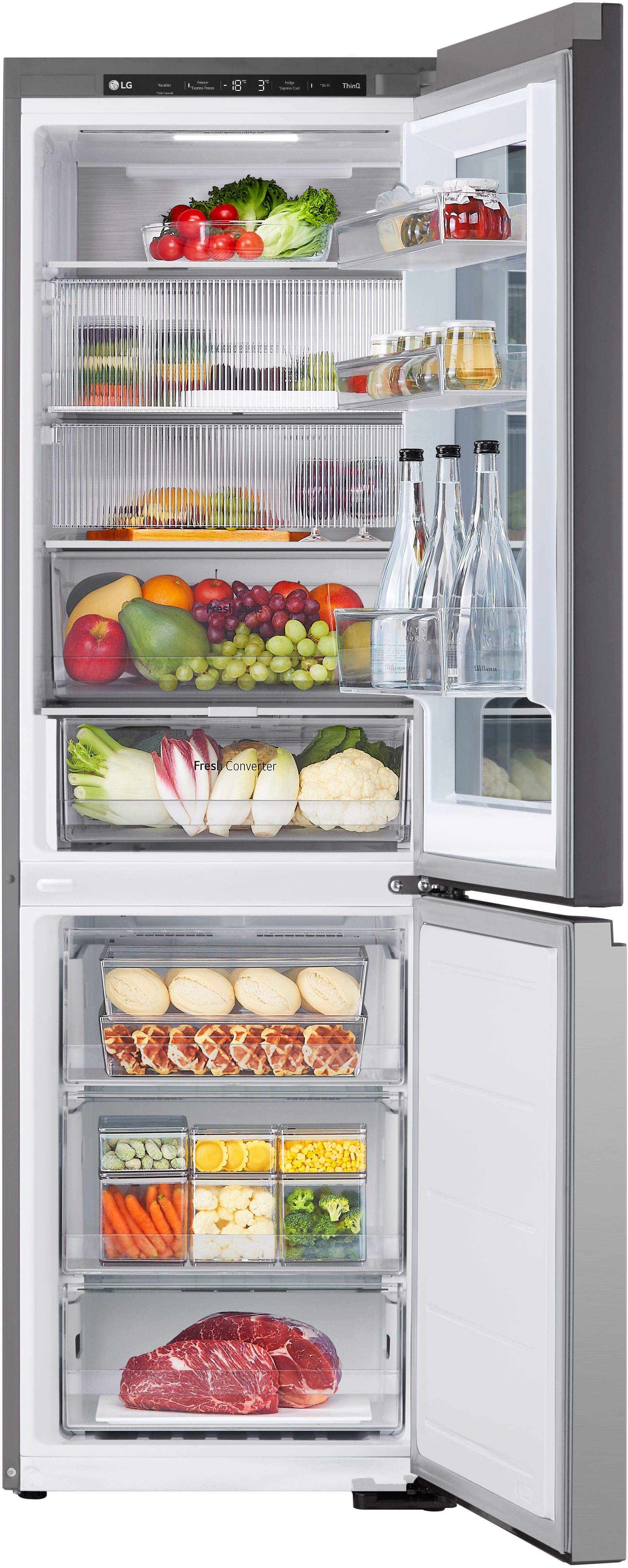 LG Kühl-/Gefrierkombination InstaView® GBG5160CPY, 186 cm hoch, 59,5 cm breit