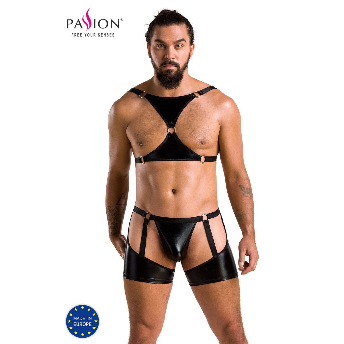 Passion Menswear Body PM 047 ARON Set black - (L/XL,S/M,XXL)