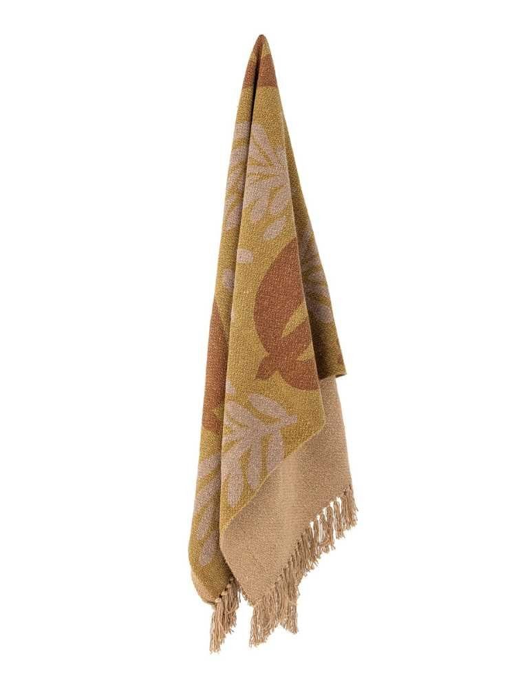 Wohndecke Bloomingville Decke LARK Gelb 130x160 cm, Bloomingville