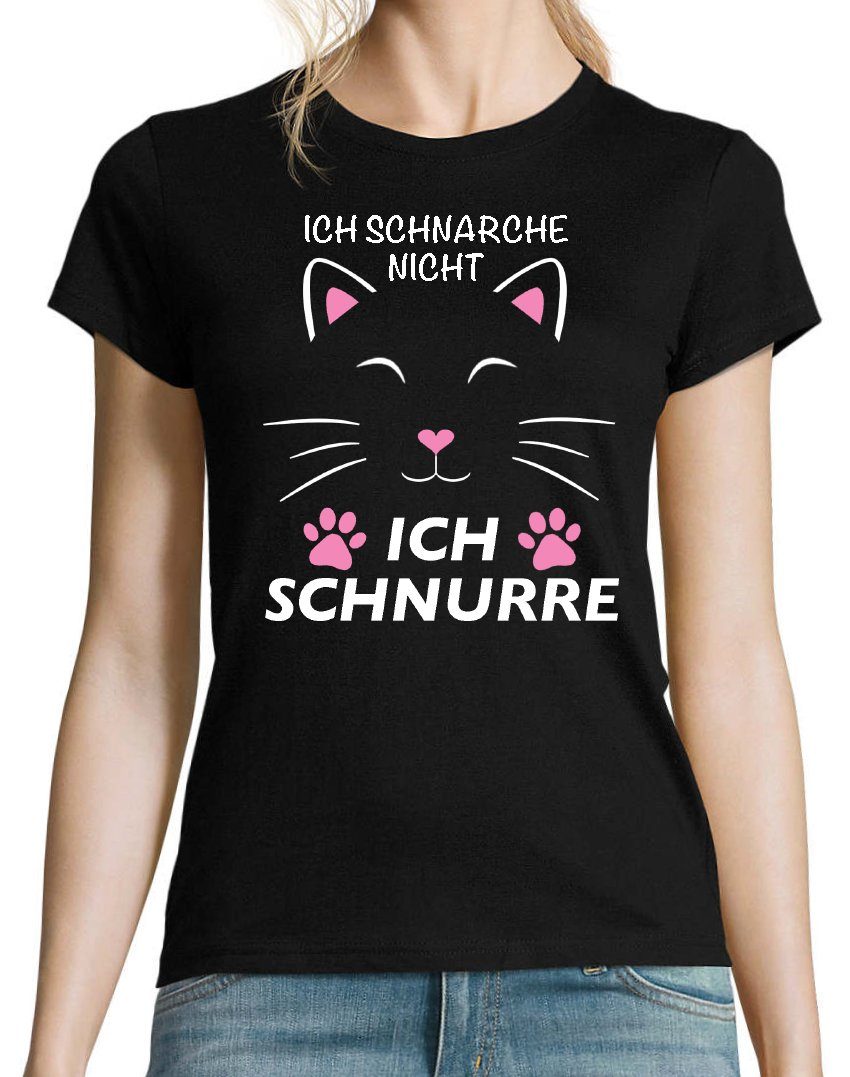 Youth Designz Print-Shirt Schnarchen Schnurren Katze günstig online kaufen
