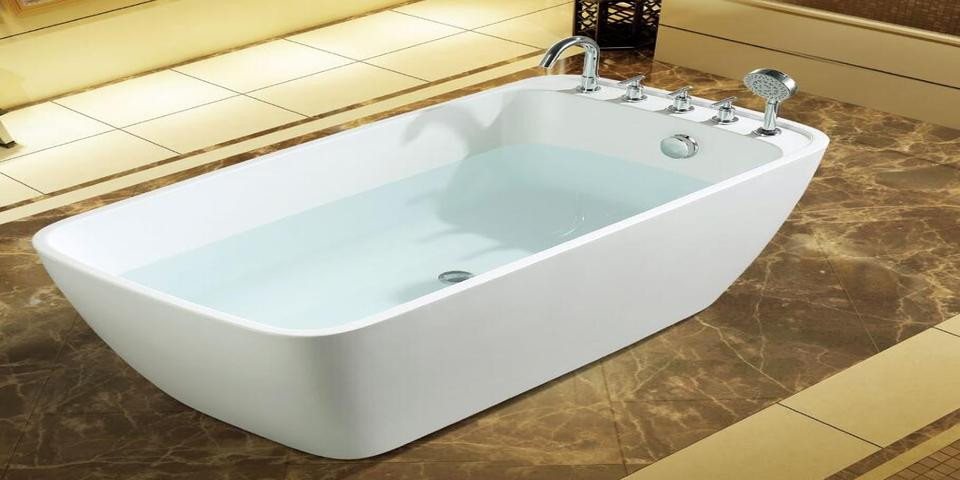 Thumbnail - Xlmoebel Badewanne Moderne weiße Acryl-Badewanne für das Badezimmer - Standalone, (1-tlg), Hergestellt in Europa